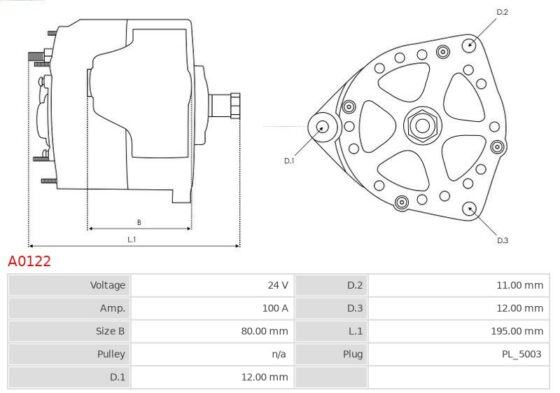Alternator 85.330 11.6  85.360 11.6  85.400 11.6  85CF 380 12.6  85CF 430 12.6  CF 75