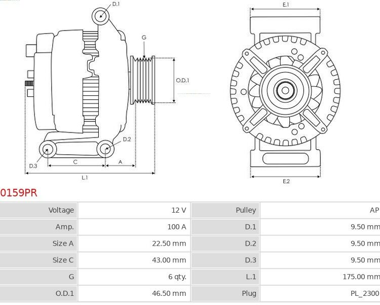 Alternator Cooper 1.6 i  Mini One 1.4 i  One 1.6 i [W10B16A]  [B14A] 06.2001-