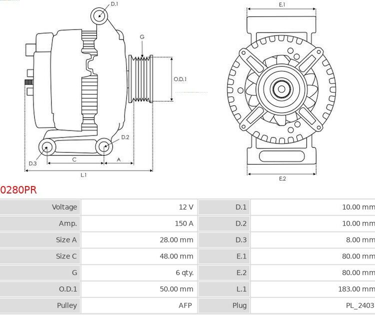 Alternator Berlingo 1.6 VTi  C4 1.4 VTi  C4 1.6 THP  C4 1.6 VTi  C4 1.6 VTi 120  C4 G