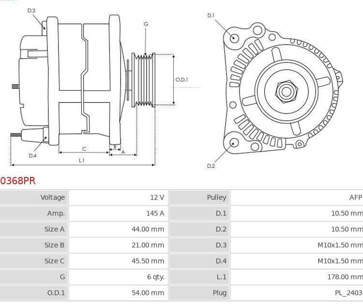 Alternator Cooper 1.6 D  Cooper 1.6 D Clubman  One 1.6 D [9HZ(DV6TED4)]  [9HZ(DV6ATED