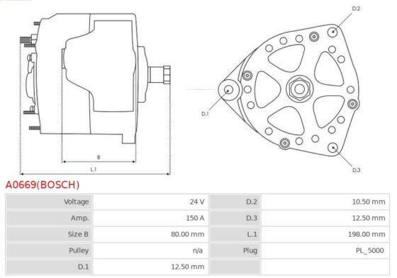 Alternator Citaro 7.7  Citaro Hybrid 7.7 [OM936.919]  [OM936.980] 05.2012-