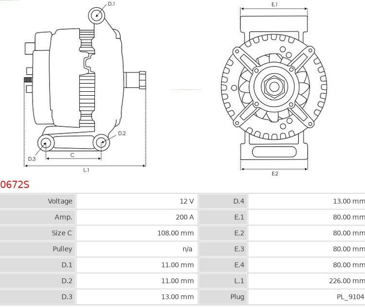 Alternator AMERICAN LAFRANCE Condor  Condor 10.8  Condor 12.0  Condor 12.5  Condor 8.3