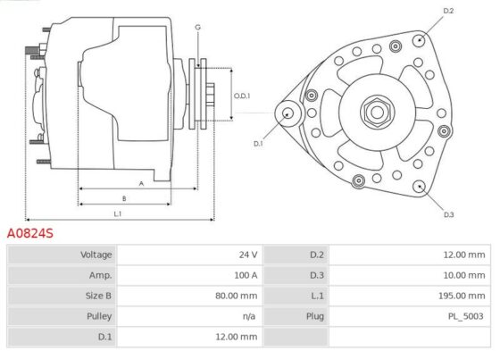 Alternator 1832 AK 11.9  1832 K 11.9  1832 L 11.9  1832 LL 11.9  1832 LLS 11.9  1832