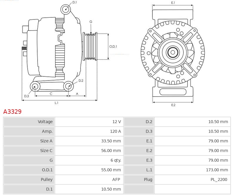 Alternator Captiva 2.4 Captiva 2.4 4WD Antara 2.4 Antara 2.4 4×4 Insignia 2.0 T