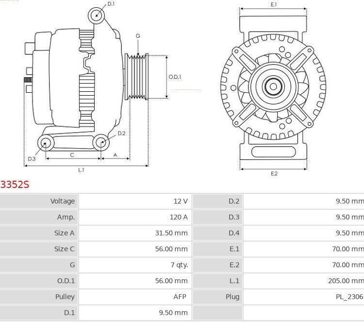 Alternator C 180 1.6 Kompressor  C 180 1.8 CGi  C 180 1.8 Kompressor  C 200 1.8 CGi 