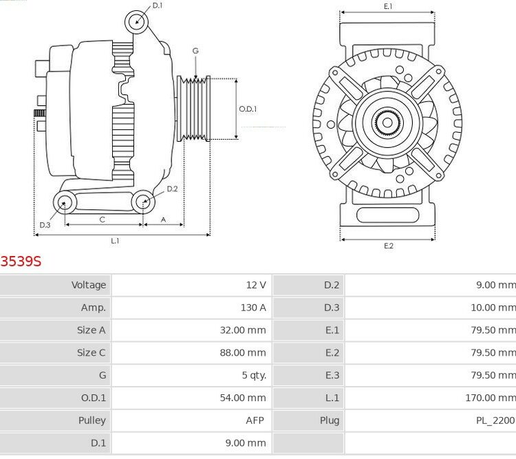Alternator Ankway 2.0 T  XTS 2.0 T