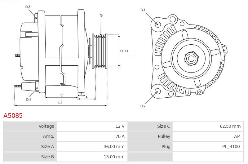 Alternator Colt Dingo Lancer Lancer Cedia Mirage Montero Pajero Pajero iO Paj
