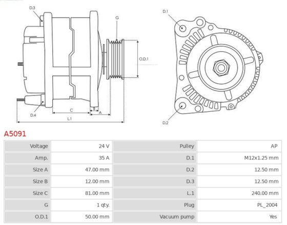 Alternator Atras  Condor