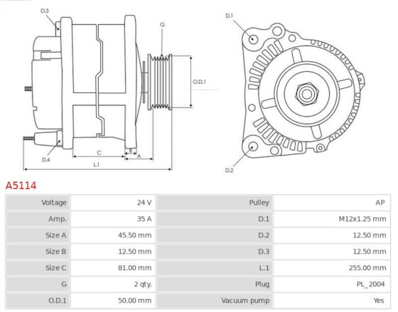 Alternator Canter  Engine  Various Models [4D30]  [4D31]  [4D34]