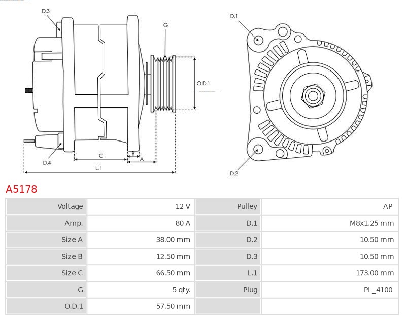 Alternator Colt 1.3 1300 Colt 1.3 GLX Colt 1.5 Turbo CZC Colt 1.6 Lancer 1.3 12V