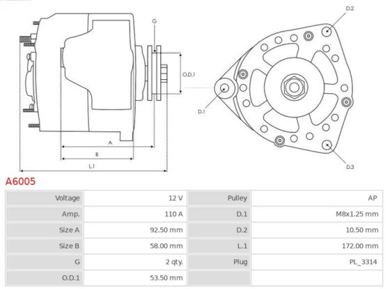 Alternator YANMAR 6LP