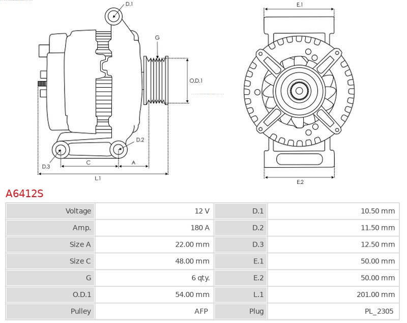 Alternator Discovery 3.0 4×4 Range Rover 3.0 4×4 Range Rover 5.0 4×4 Range Rover S