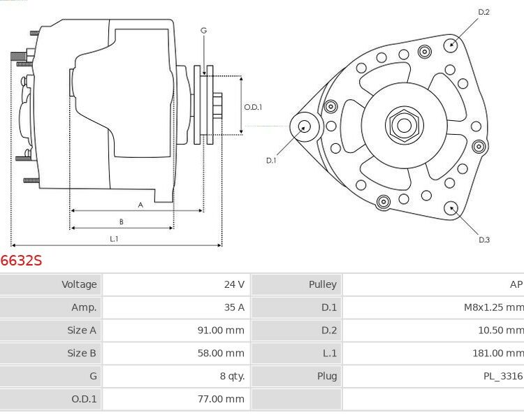 Alternator Engine 5.9  Engine 6.7  PC200 6.7  PC210 5.9  PC220V 5.9 [SAA6D102E-2]  [S