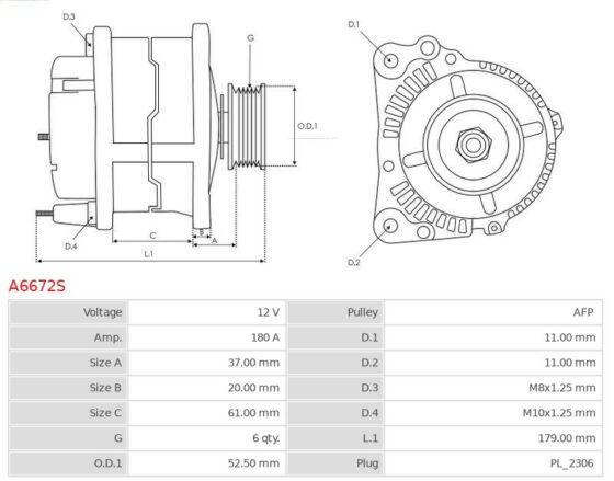 Alternator Highlander 3.5  Sienna 3.5  01.2017-12.2020