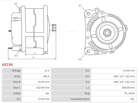 Alternator  a9194