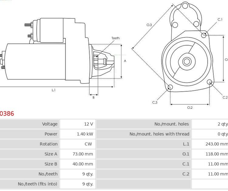 Rozrusznik Ardea Berlina 0.9  Defender 3.5 V8  Defender 3.9  Defender 3.9 V8  Discove