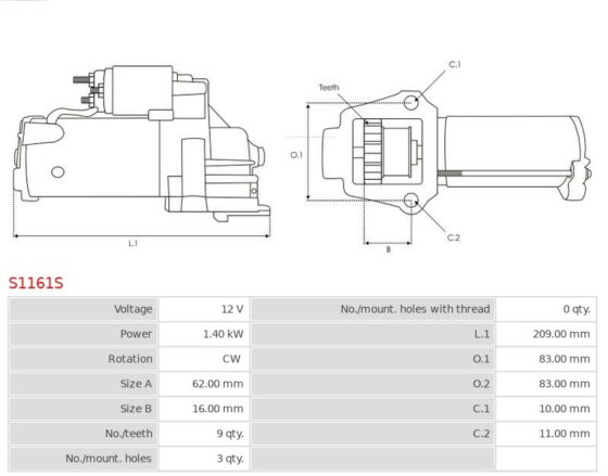 Rozrusznik Express 4.3 V6  Savana 4.3 V6  01.2008-12.2014
