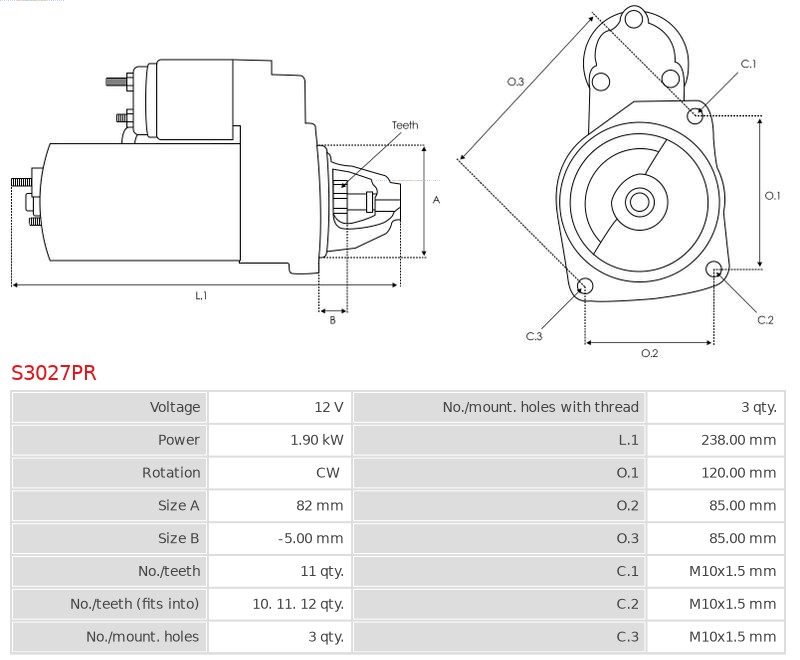 Rozrusznik C4 2.0 BlueHDi 150 C4 2.0 HDi C4 Grand Picasso 1.6 HDi 110 C4 Grand Pic