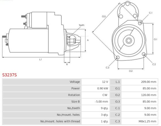 Rozrusznik AX 1.3 Sport  AX 1.4 GTi  AX 10  AX 10 E  AX 11  AX 11 Cat  AX 14  AX 14 4