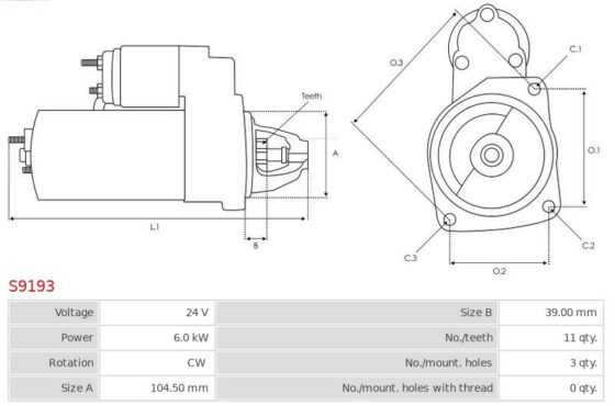 Rozrusznik Various Models  Engine [PE6]  [S6B]  [PD6]