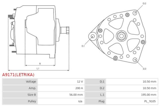 Alternator BRAEUTIGAM Hydrotrac 160-40 6.1  Hydrotrac 165-40 6.1  Hydrotrac 200-40  Hy