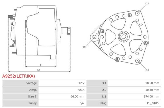 Alternator Engine 4.0  H50D 4.0  H60D 4.0  H70D 4.0  H80D 4.0  H80D-1100 4.0  H80D-90