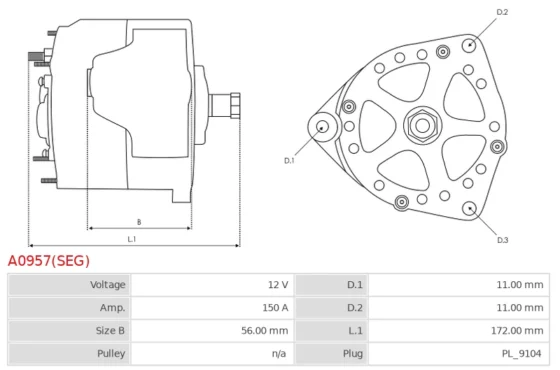 Alternator AGCO 74AWF; AWF74; CLAAS Scorpion 960; DEUTZ Engine; Engine; HAMM H13i; KRA