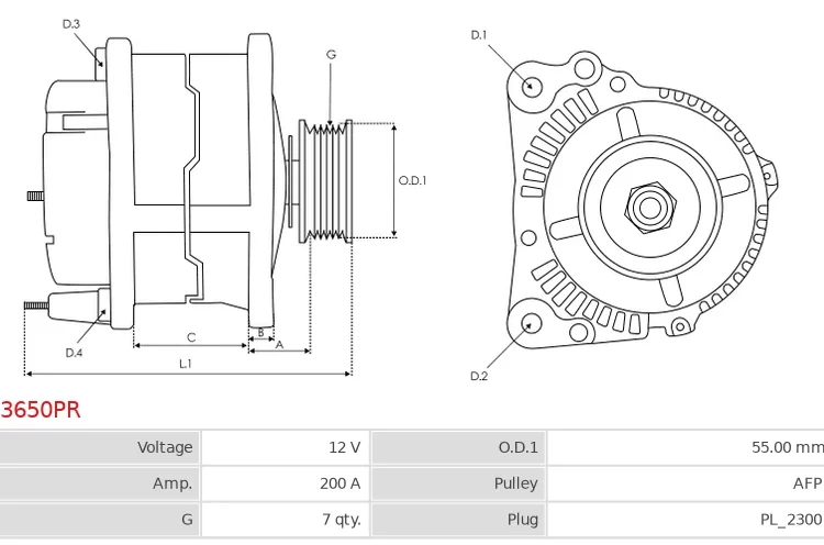Alternator Ducato 110 2.3 D Multijet  Ducato 130 2.3 D Multijet  Ducato 130 2.3 D Mul