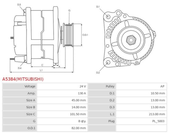Alternator FH 12.8  FM 12.8  FMX 12.8 [D13] 01.2009-