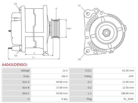 Alternator  ALFA FIAT LANCIA JTD