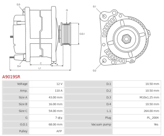 Alternator  HYUNDAI H-1 2.5 CRDi