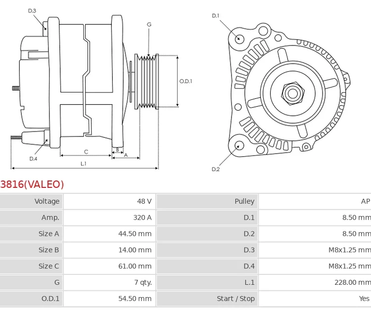 Alternator Brand new OEM VALEO /Starter