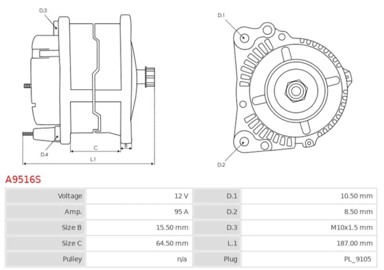 Alternator ZETOR Forterra 10641 [Z-1304] 01.1998-  ZETOR Forterra 11441 [Z-1404]