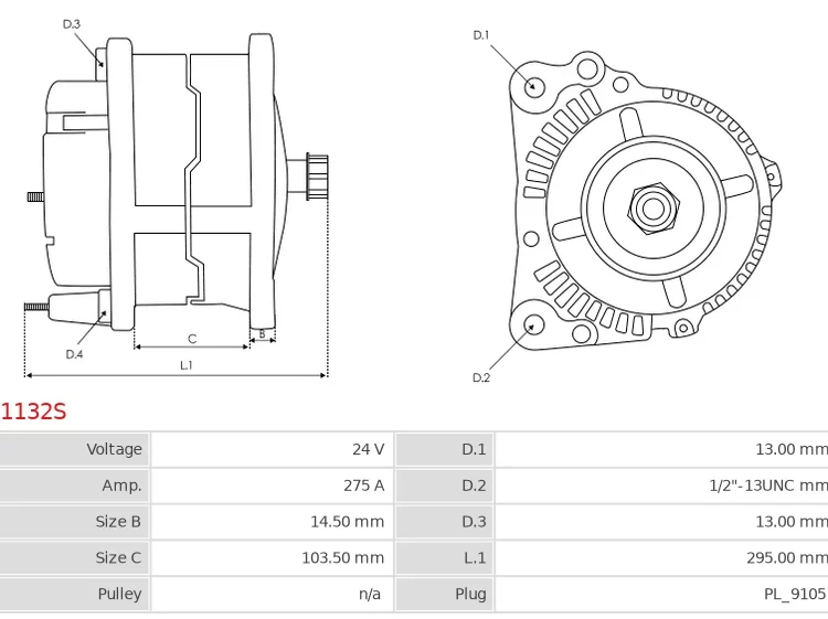 Alternator CATERPILLAR Engine    KOMATSU Engine