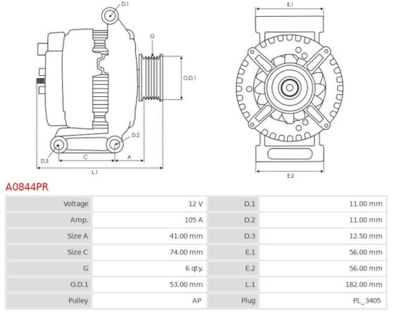 Alternator Transit 2.0 TDCi [FIFA] 08.2002-05.2006