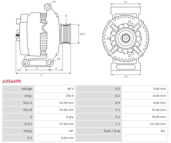 Alternator Remanufactured AS-PL /Starter