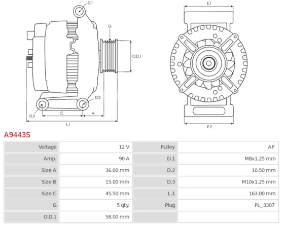 Alternator HYUNDAI Accent 1.4; i10 1.2; i10 1.2; i20 1.2; i20 1.4; i30 1.4 MPi; i30 1.