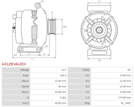Alternator  FORD FIESTA MONDEO