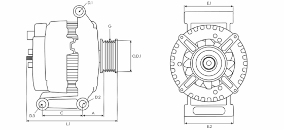 Alternator Nowy Oryginalny  VALEO A3610(VALEO)