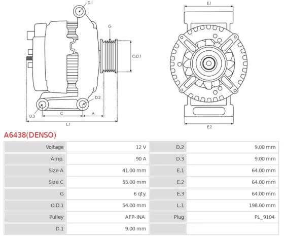 Alternator 500 1.3 D Multijet  500 C 1.3 D Multijet  Doblo 1.3 D Multijet  Doblo 1.3