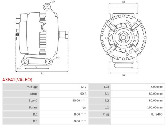 Alternator Clio 1.4  Clio 1.4 16V  Clio 1.6  Clio 1.6 16V  Kangoo 1.4  Kangoo 1.6  Ka