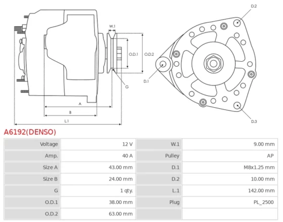Alternator  DAIHATSU HIJET 0.8 1.0