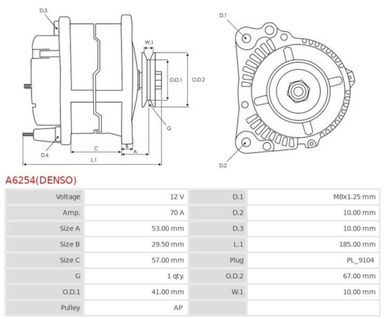 Alternator Astra F 1.4 i  Astra F 1.4 Si  Astra F 1.6  Astra F 1.6 i  Astra F 1.6 Si 