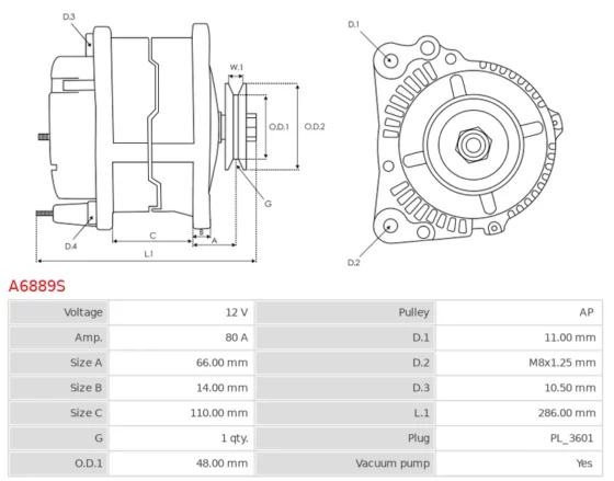 Alternator TOYOTA Land Cruiser 2H [DSL]