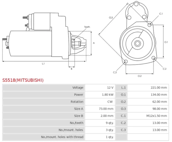 Rozrusznik 3 2.2 D  6 2.2 D  6 2.2 D AWD  CX-5 2.2 D  CX-5 2.2 D AWD [SHY4]  [SHY6] 