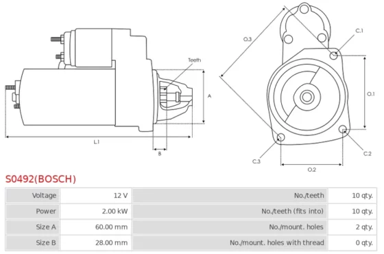Rozrusznik CL 500 4.7  CL 500 4.7 4-Matic  CL 63 5.5 AMG  CLS 500 4.7  CLS 500 4.7 4-