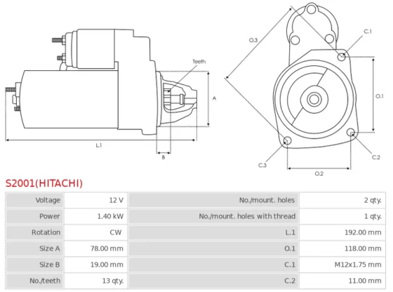 Rozrusznik  S2001(HITACHI)
