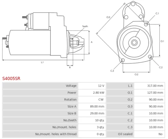 Rozrusznik Remanufactured AS-PL Starter motor