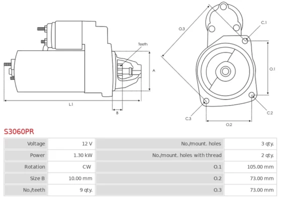 Rozrusznik Remanufactured AS-PL Starter motor