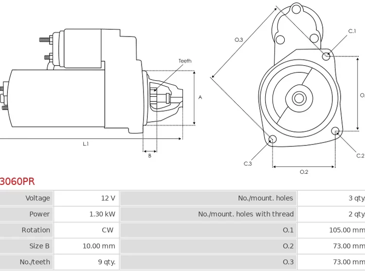 Rozrusznik Remanufactured AS-PL Starter motor